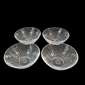 Vintage Princess House Royal Highlights Lead Crystal 5 3/4" Set Of 4